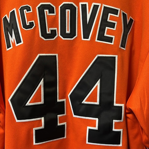 Vintage Cooperstown Collection MLB SF Giants Willie McCovey #44 Orange Jersey! - Picture 7 of 12
